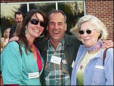 Artists - 9: Melissa Strawser, Val Bertoia, and Barbara Strawser celebrate BASH’s 2005 Arts Expo. Melissa fashioned the Zuber Realty Bear; Val completed the TriCounty’s “Hal Bear-toia” Bear and sponsored the Bear for Barbara who created the Herb Real Estate Bear.
